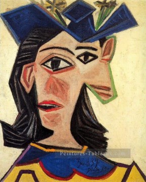  femme - Buste de Femme au chapeau Dora Maar 1939 cubisme Pablo Picasso